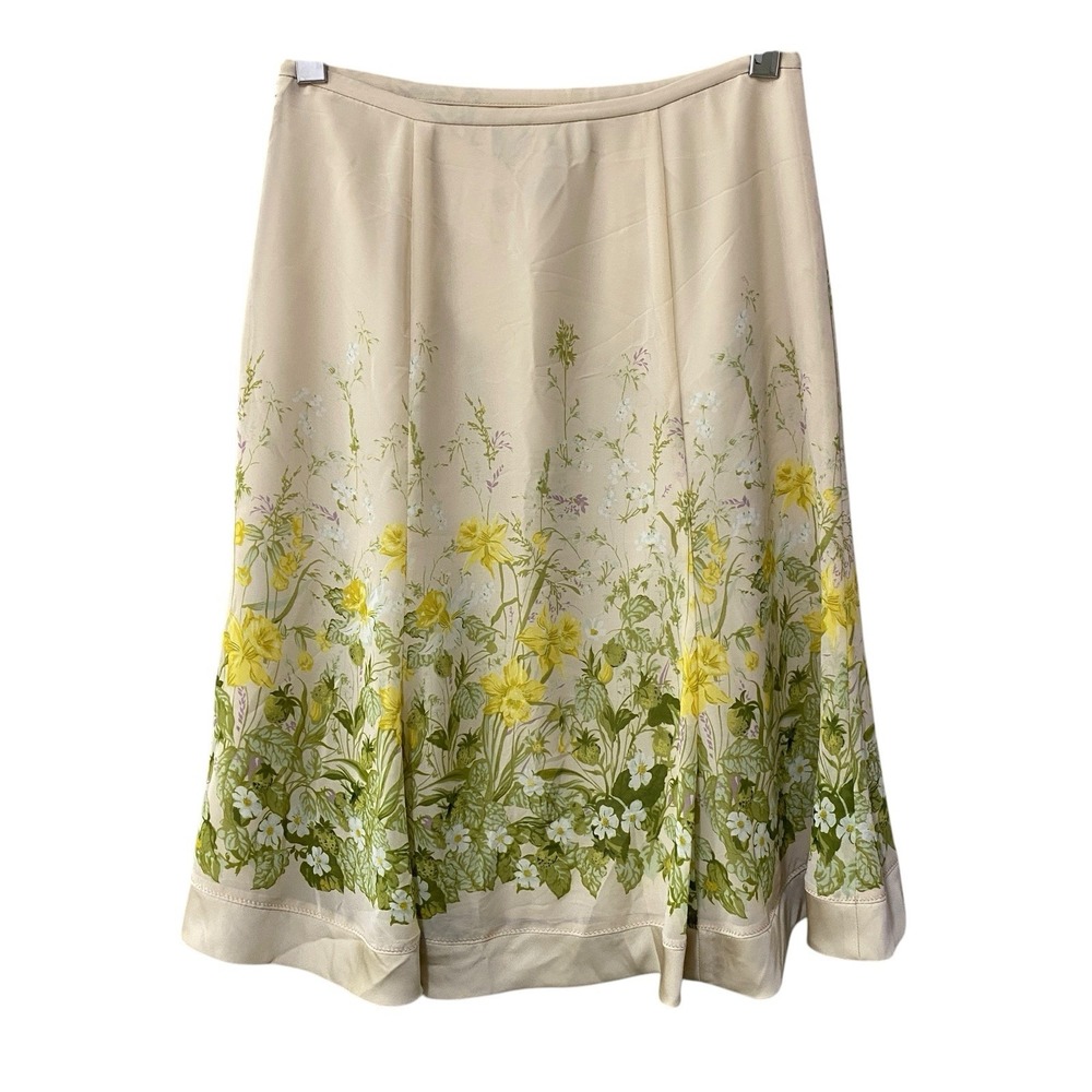 Vintage Jones Wear Skirt Sz 4 Floral Y2K Cottagecore Bloomcore Fairycore Easter - Picture 4 of 4